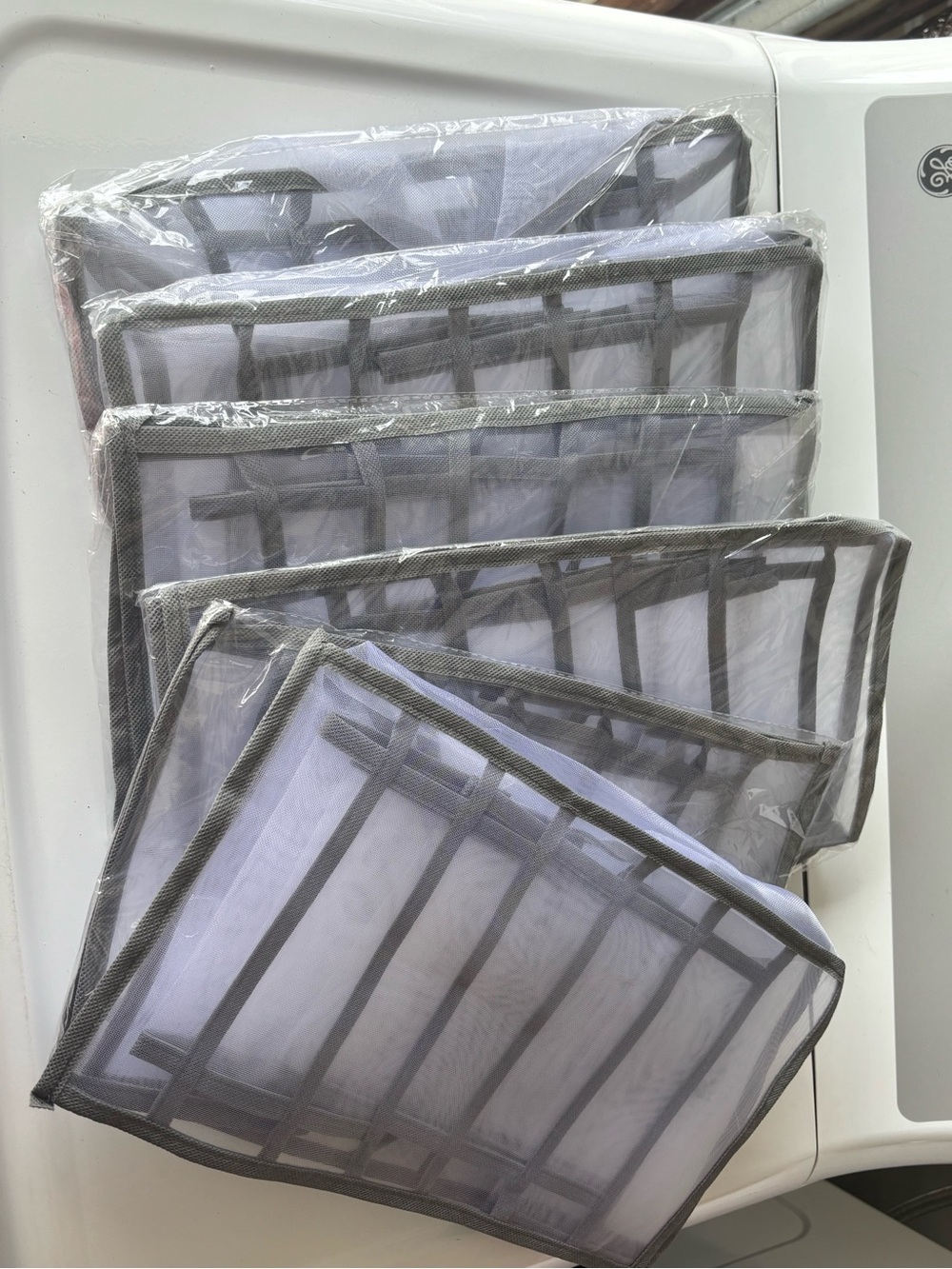 Gray Mesh Storage Bags - Pack of 6